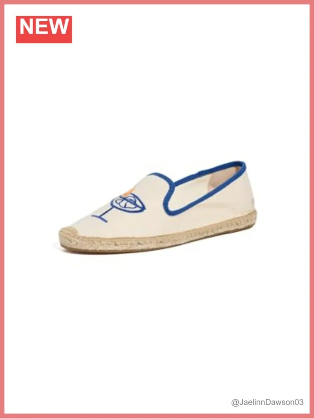 Embroidered Espadrilles Women's Smoking Flats Jute Sole Canvas